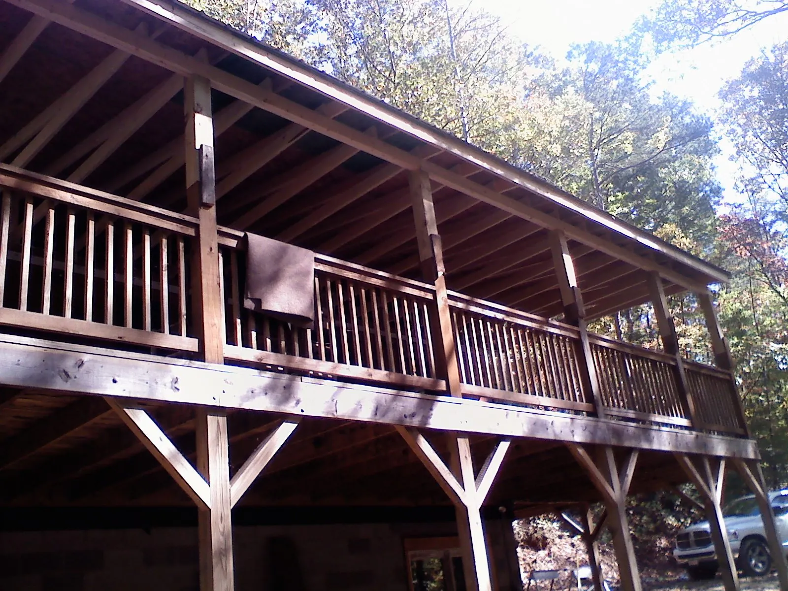 Timber framing under a new elevated porch and deck — Roof Leak Repair in Mont Alto by Roofing Brothers